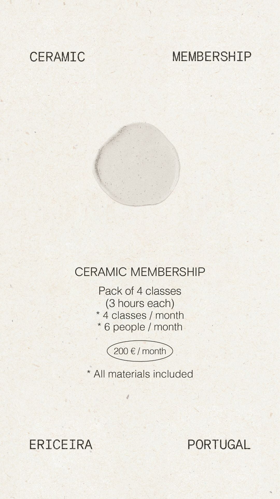 handbuilt ceramic membership