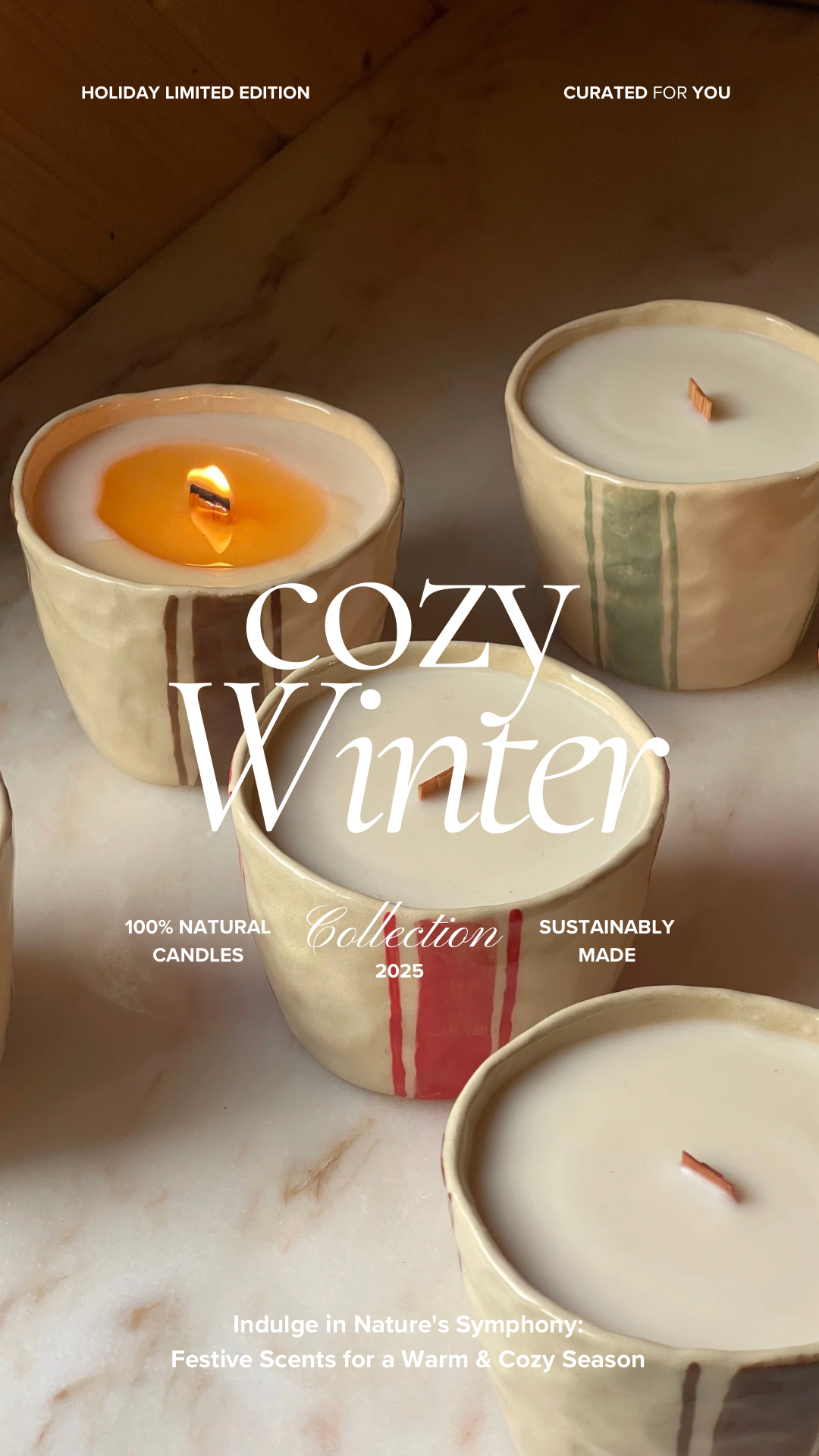 cozy winter candle x De Luz