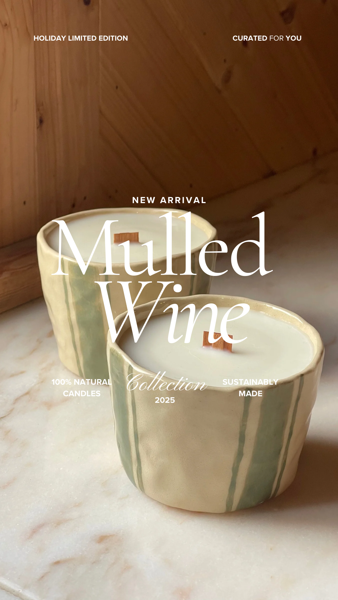 cozy winter candle x De Luz